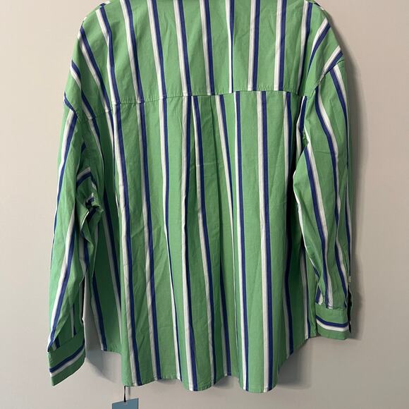 Future Collective with Reese Blutstein Women's Striped Button Down - Large - NWT - Picture 6 of 9
